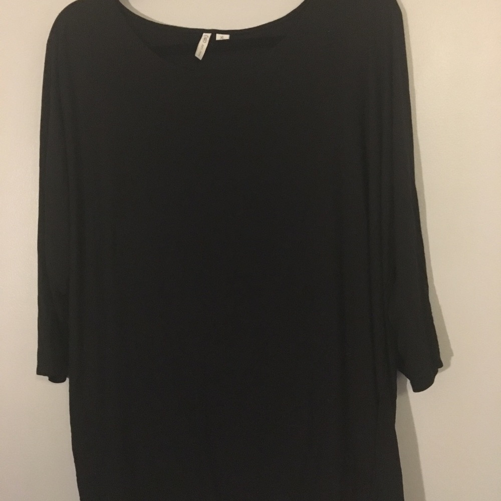 Flowy Long Sleeve Black Blouse